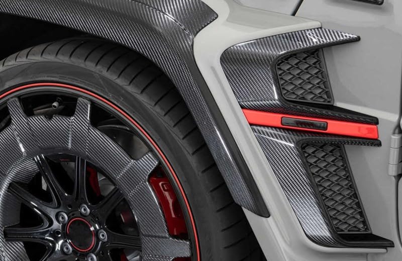 For Benz W464 G500 G63 G350 Dry Carbon Fender Wheel Duct Vents Shadow Trim 4pcs - Kazento Carbon Parts