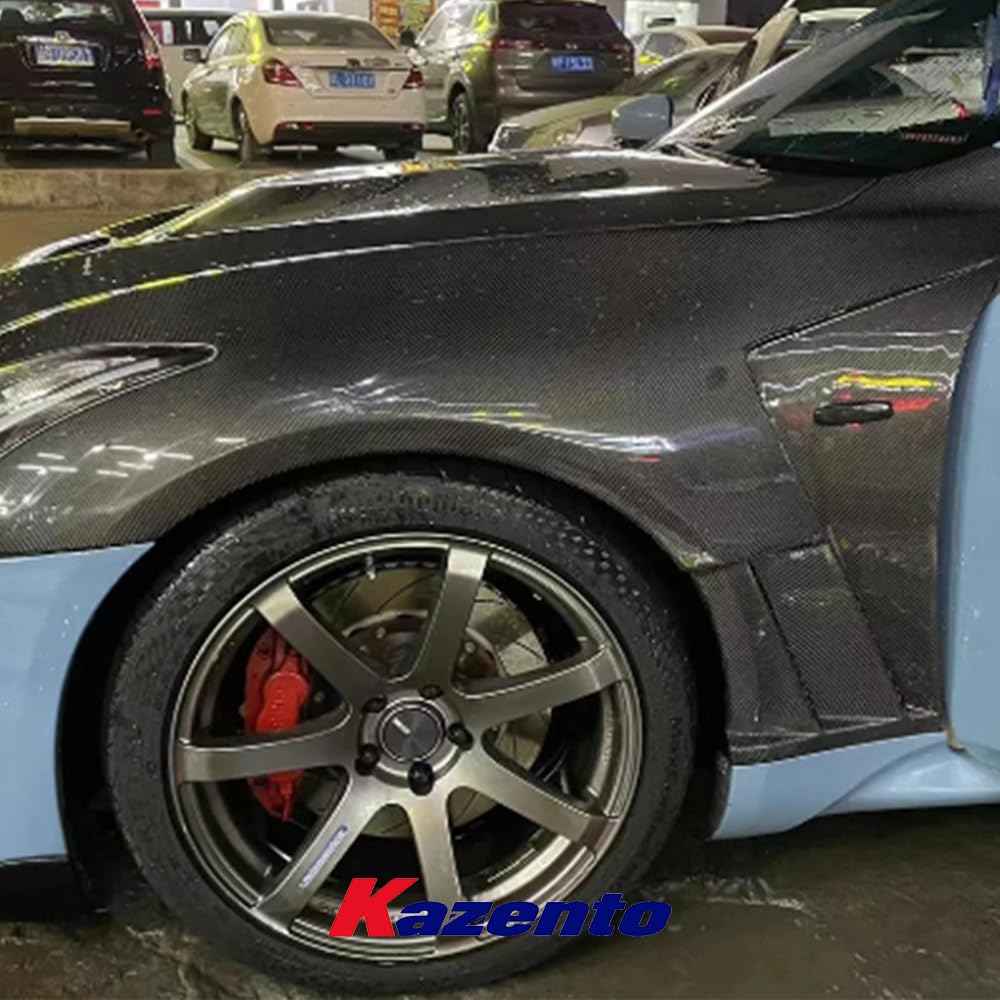 Kazento USA Shipping For Infiniti G37 2008-2013 Couple (2 Door Only) Honeycomb Carbon Vented Front Fender - Kazento Carbon Parts