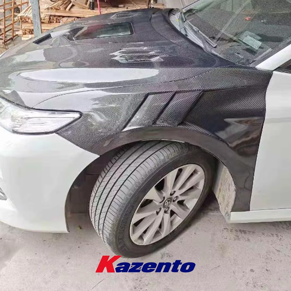 Kazento For Toyota Camry 2018-2023 KZ Style Vented Carbon Fiber Front Fender Pair - Kazento Carbon Parts