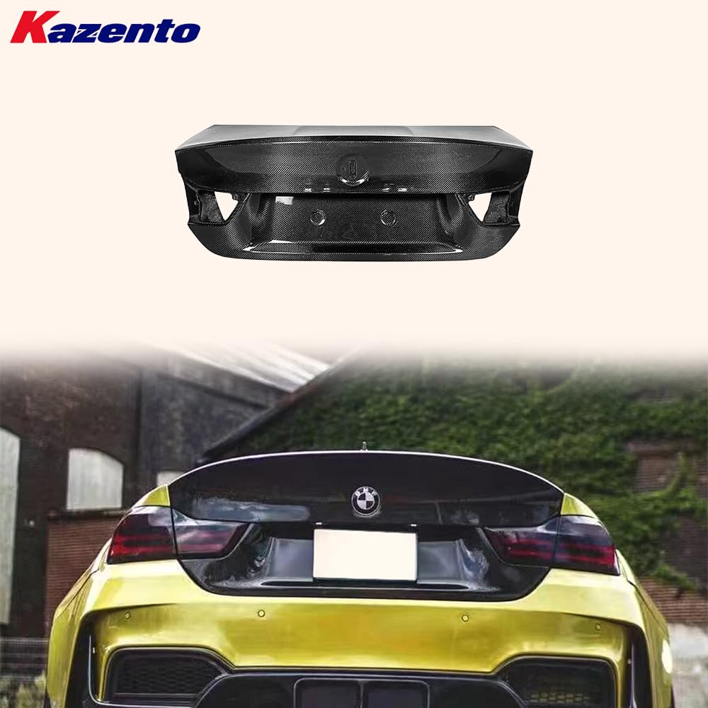 Kazento For BMW M4 F82 F30 F80 OE Style Carbon Fiber Rear Bumper Trunk Boot Lid - Kazento Carbon Parts