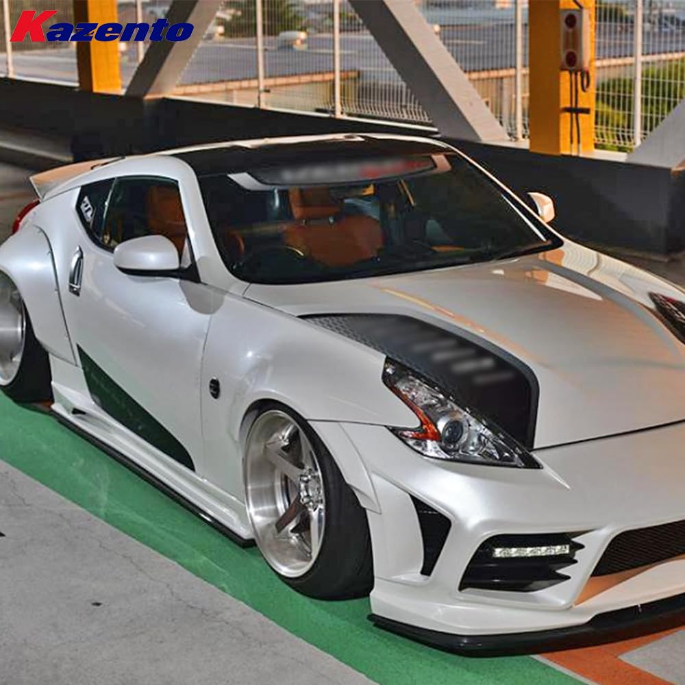 Kazento For Nissan Fairlady Z34 370Z Coupe 09-20 WB Style Front Fender +30mm Fiberglass - Kazento Carbon Parts