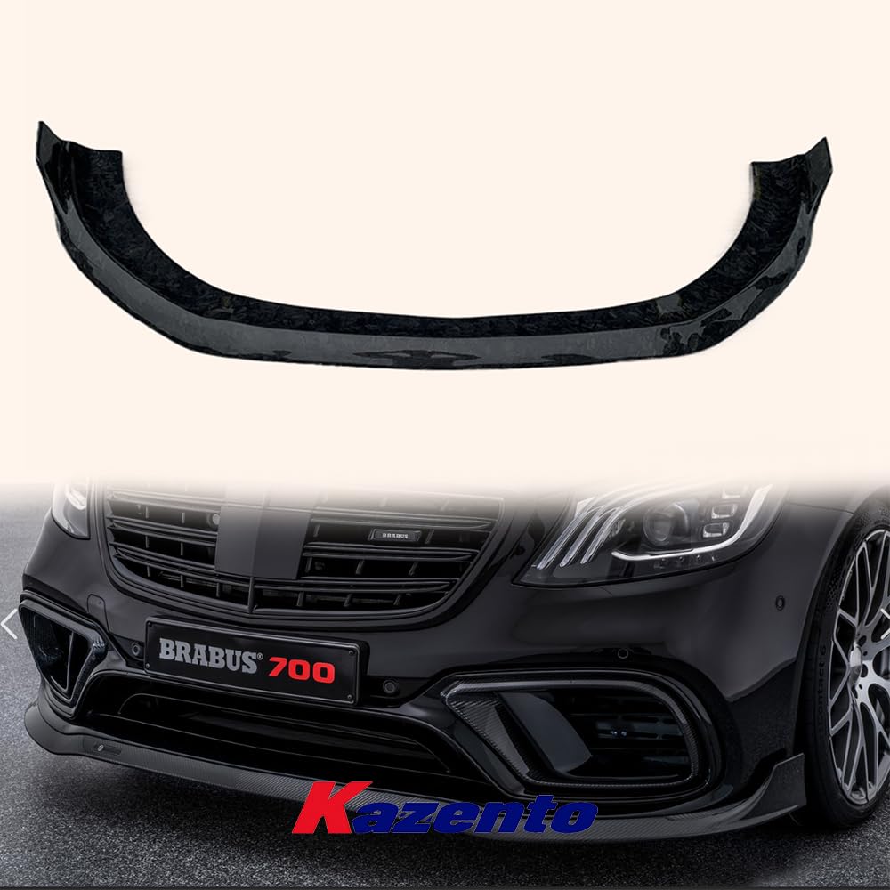 Kazento For Mercedes Benz S Class W222 13-16 KZ Style Forged Carbon Front Bumper Lip - Kazento Carbon Parts