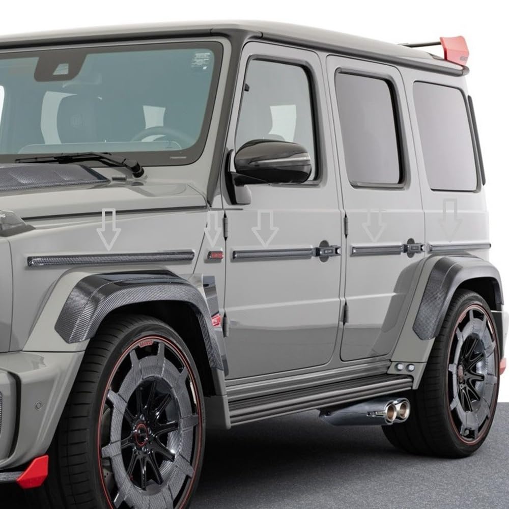 For Benz W463 G500 G63 G55 G350 AMG Side Door Moulding Trim Dry Carbon 10pcs - Kazento Carbon Parts