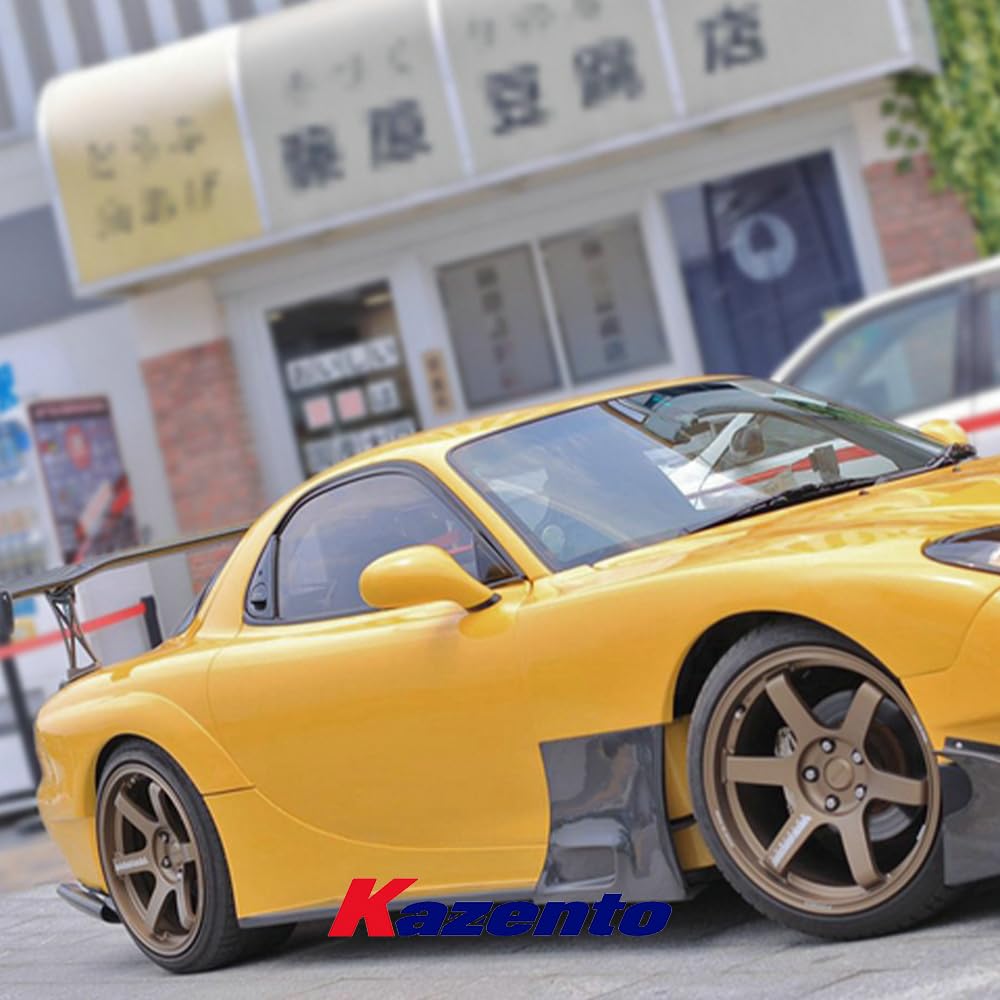 Kazento For Mazda RX7 FD3S RE-GT Style Fiberglass FRP Unpaint Side Skirts Body Kits - Kazento Carbon Parts