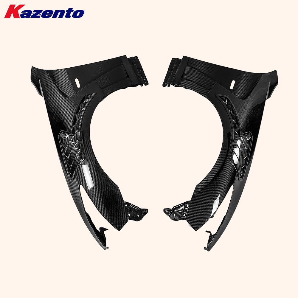 Kazento For Infiniti G37 2 Door Coupe 2008-13 Carbon V3 Style Front Bumper Vent Fender - Kazento Carbon Parts