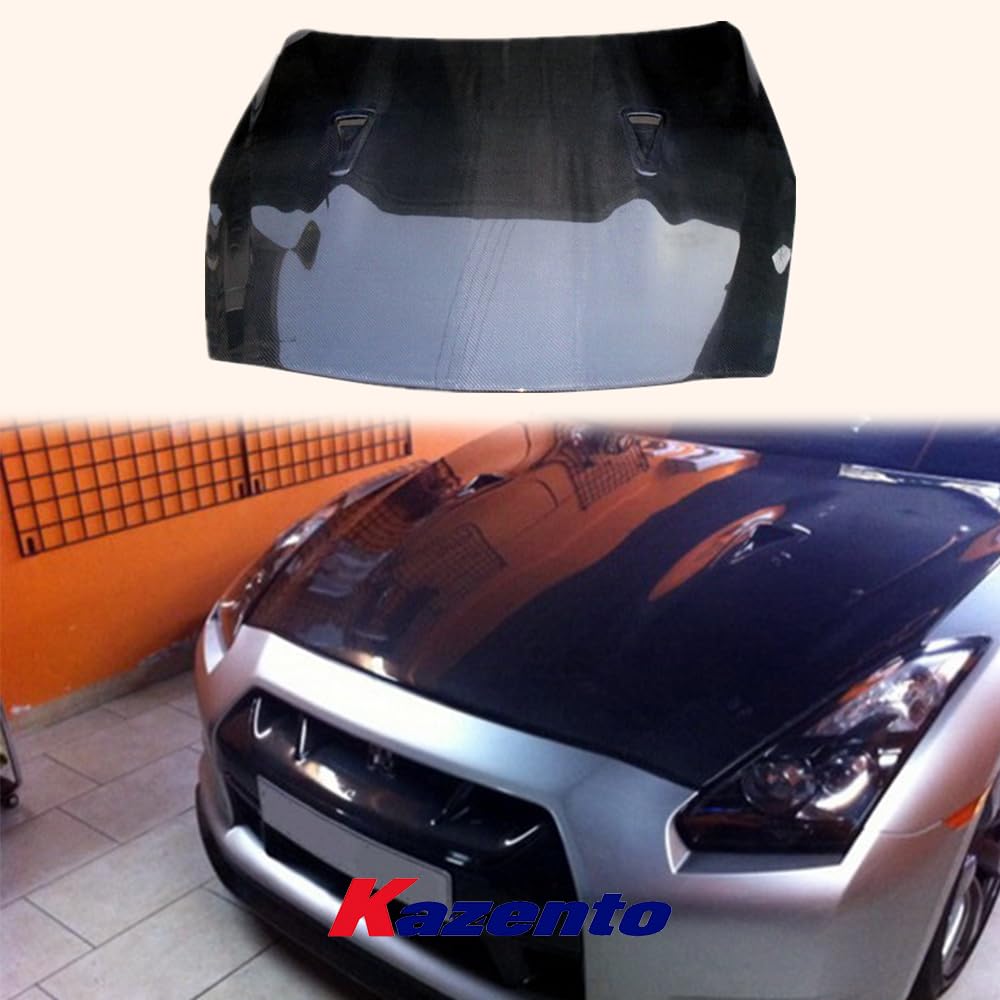 Kazento For Nissan R35 GTR 08-16 OE Style Carbon Fiber Front Bumper Hood Bonnet Body Kit - Kazento Carbon Parts