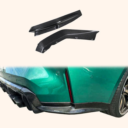 Kazento For BMW M4 G82 20-24 2 Door Coupe Rear Bumper Spat Lip Pair - Kazento Carbon Parts