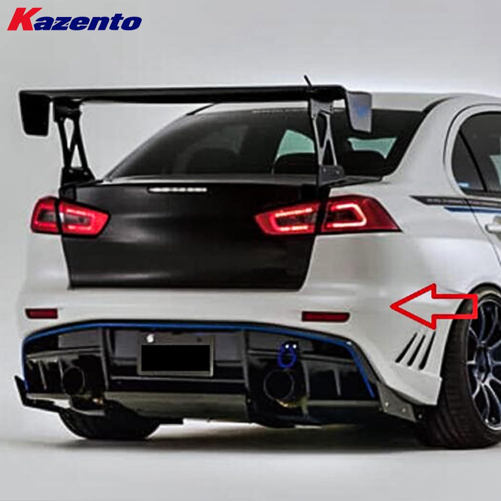 Kazento For Mitsubishi EVO 10 X CZ4A 07-16 VRS Style Ultimate Rear Bumper Fiberglass - Kazento Carbon Parts