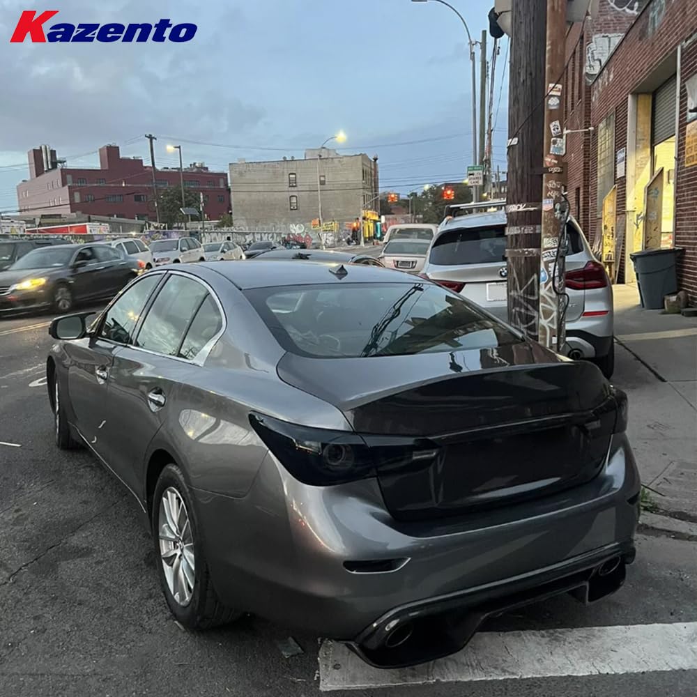 Kazento For Infiniti V37 Q50 (2018-2020 Only) Honeycomb Carbon Ducktail Style Rear Trunk Boot Lid - Kazento Carbon Parts