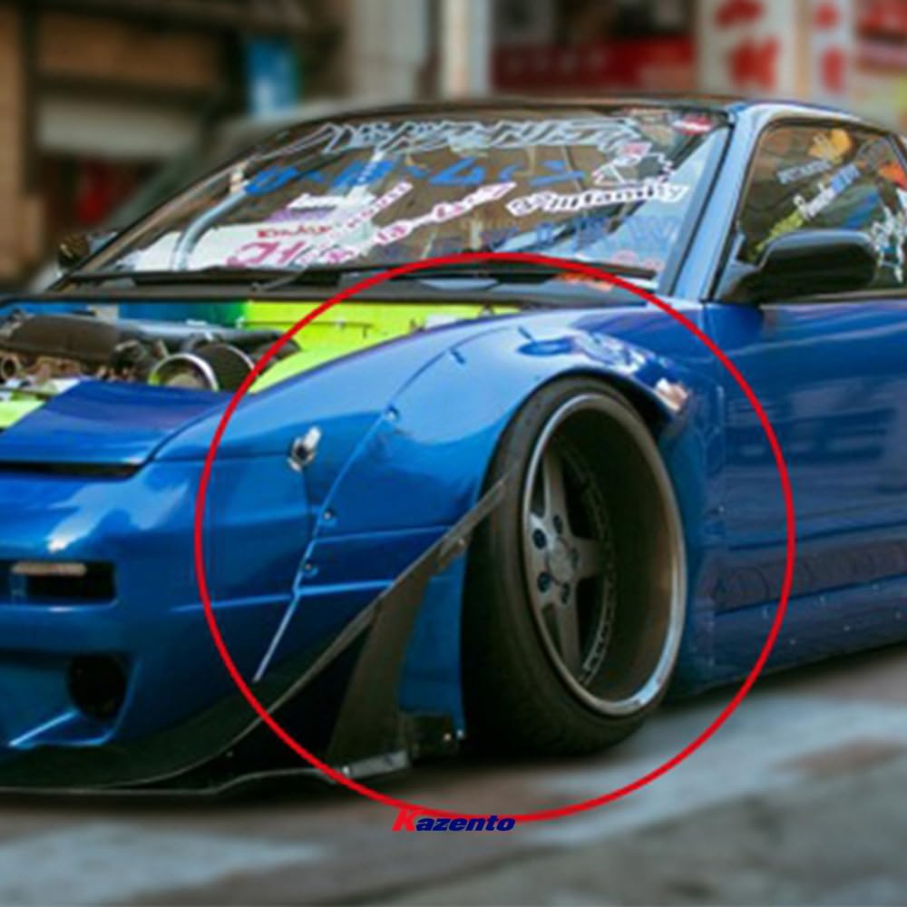 Kazento For 180Sx Rb V2 Style For Nissan Front Fender Fiber Glass - Kazento Carbon Parts