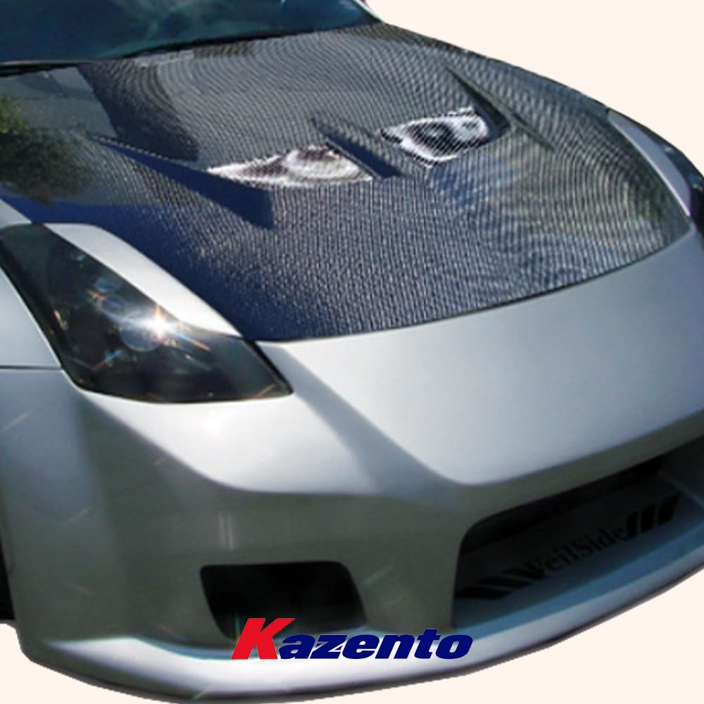 Kazento For Nissan Z33 350Z (07-08 Only) KZ Style Carbon Fiber Front Vented Hood Bonnet - Kazento Carbon Parts