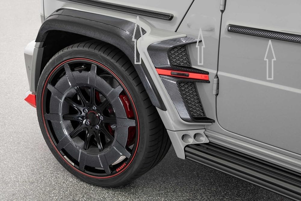 For Benz W463 G500 G63 G55 G350 AMG Side Door Moulding Trim Dry Carbon 10pcs - Kazento Carbon Parts