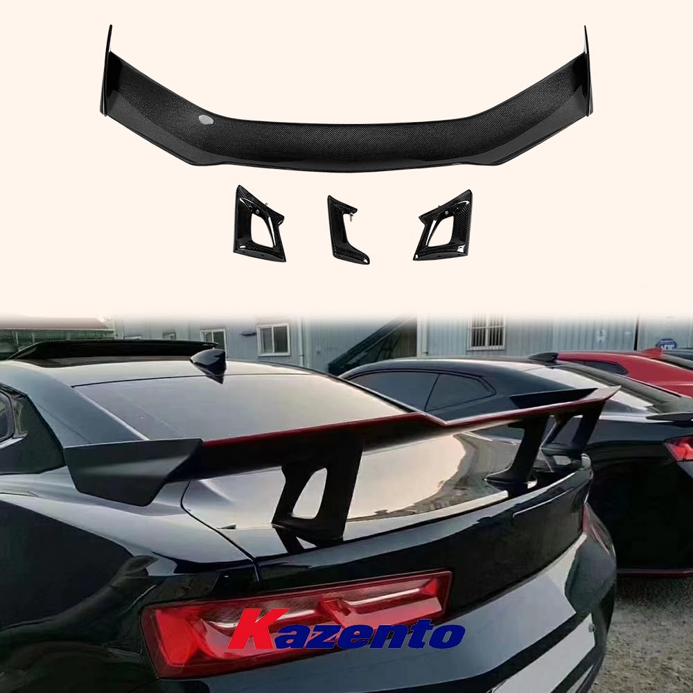 Kazento For Chevrolet Camaro 2016-22 GT Style Carbon Fiber Rear Trunk Boot Spoiler Wing - Kazento Carbon Parts