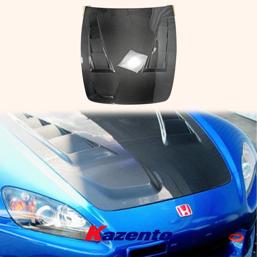 Kazento For Honda S2000 02-09 JS Style Carbon Fiber Front Bumper Hood Bonnet Body Kits - Kazento Carbon Parts
