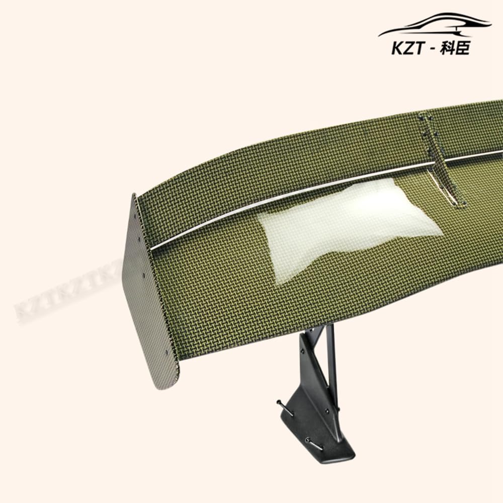 For Honda Civic Fk7 Fk8 Vtx5 Style Rear Gt Spoiler Yellow Kevlar Car Body Parts Kits - Kazento Carbon Parts