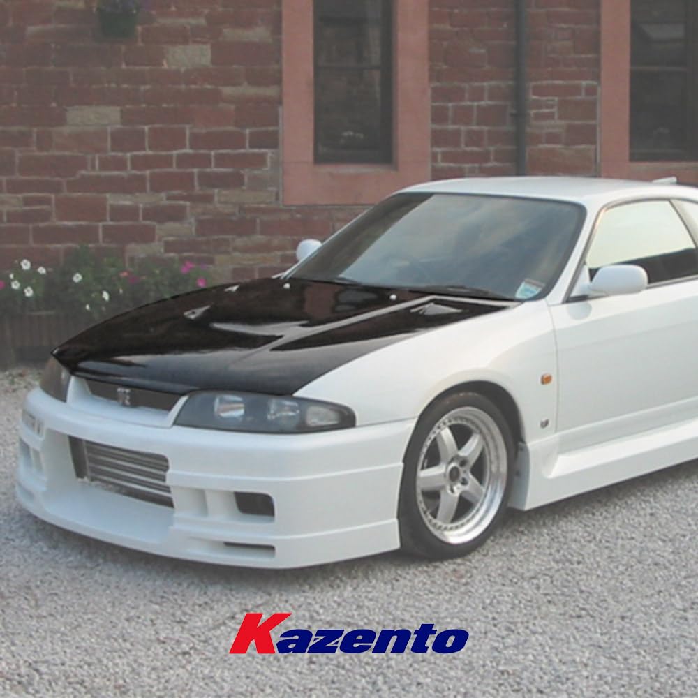 Kazento For Nissan Skyline R33 GTR Only TS Style Carbon Fiber Vented Front Hood Bonnet - Kazento Carbon Parts