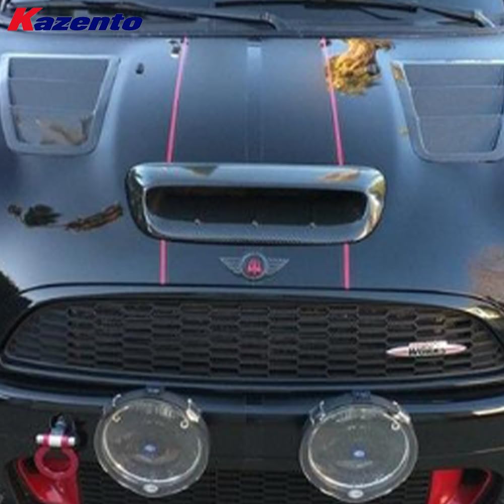 Kazento For Mini Cooper S MK1 2001-06 R53 Carbon Fiber DG Front Hood Bonnet Scoop Vents - Kazento Carbon Parts