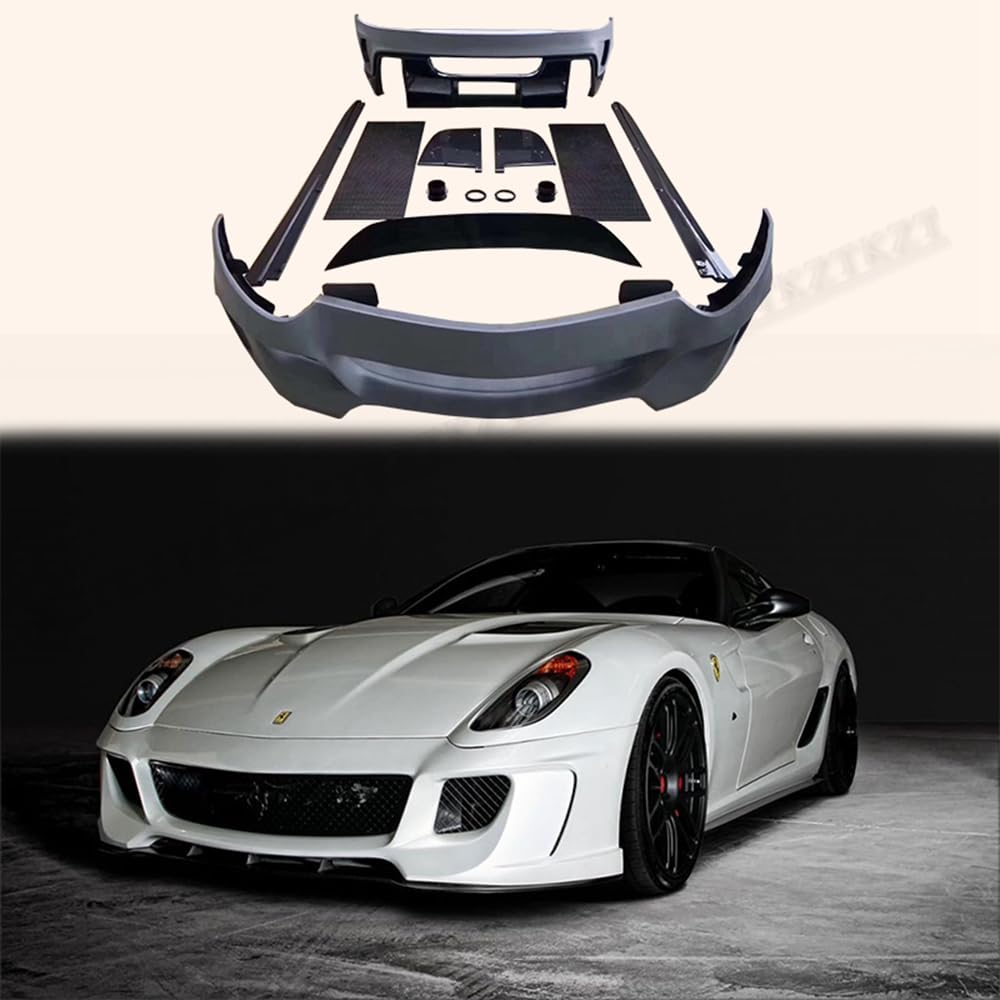 For Ferrari 599 VST Style Kits Carbon FRP Front/Rear Bumper Side Skirts 12PCS - Kazento Carbon Parts