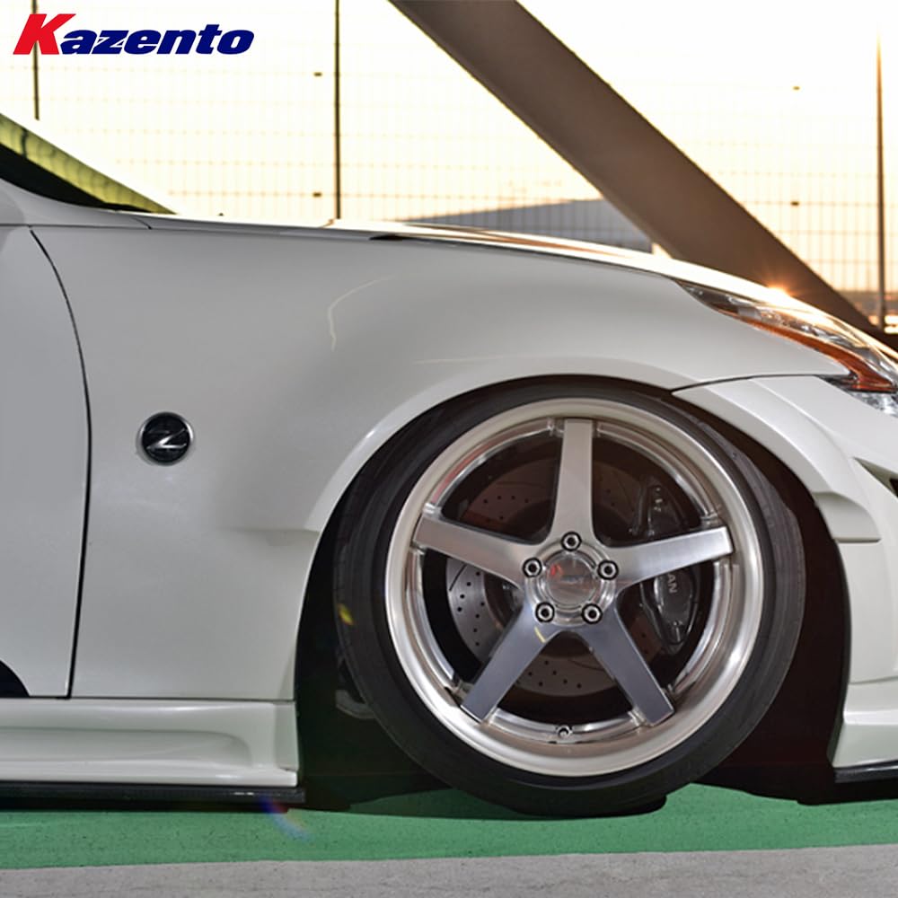 Kazento For Nissan Fairlady Z34 370Z Coupe 09-20 WB Style Front Fender +30mm Fiberglass - Kazento Carbon Parts