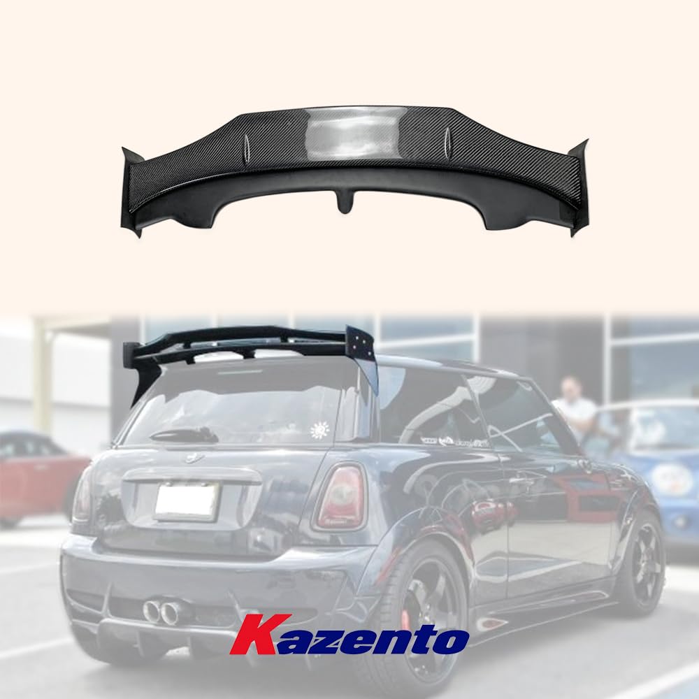 For 2006-2013 Mini Cooper S R56 Ag-Style Rear Spoiler(Cooper S Only) Partial Carbon Fiber Car Vehicle Body Parts Kits - Kazento Carbon Parts