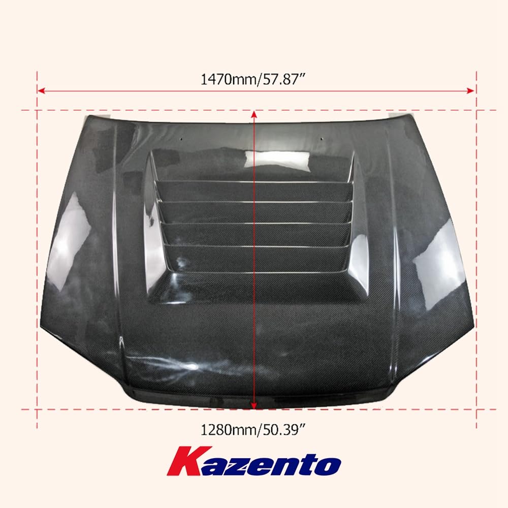 Kazento For Nissan Skyline R34 GTT Only NIS Style Carbon Fiber Hood Bonnet Body Kit - Kazento Carbon Parts