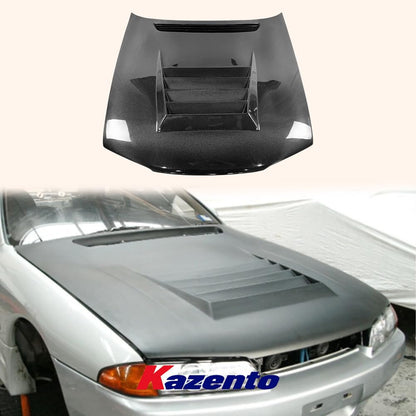 Kazento For Nissan Skyline R32 GTR DM Style Carbon Fiber Front Bumper Hood Bonnet - Kazento Carbon Parts