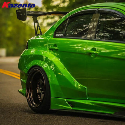 Kazento For Mitsubishi EVO 10 X CZ4A 07-16 VR Wide Rear Bumper Fender Kit 8pc Fiberglass - Kazento Carbon Parts