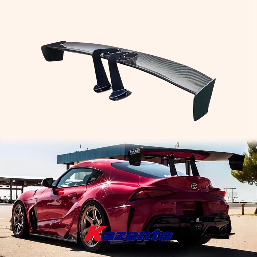 Kazento For TOYOTA Supra A90 2019-2022 Carbon VT Style High GT Rear Trunk Spoiler Wing - Kazento Carbon Parts