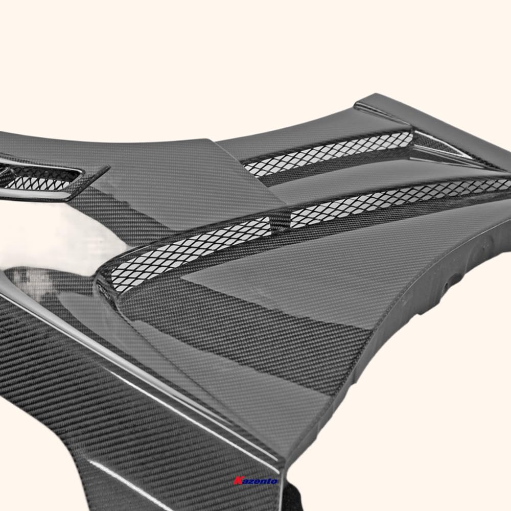 Kazento For Infiniti Q50 V37 Epa Attk Type Front Vented Fender (With Upper Vent) Carbon Fiber - Kazento Carbon Parts