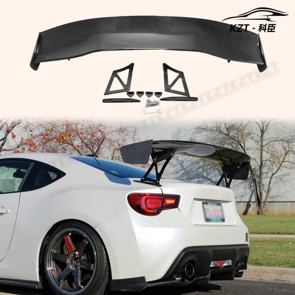 Rear Trunk Wing For Subaru GT86/BRZ VTX2 Style Rear GT Spoiler (Side Mount) 1600MM Carbon Fiber - Kazento Carbon Parts