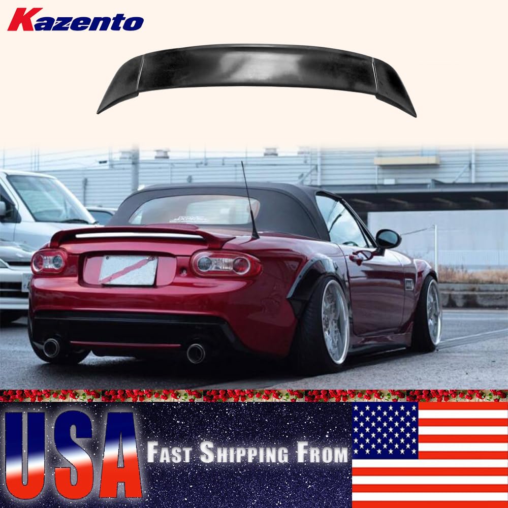 Kazento USA Shipping For Mazda MX5 NC NCEC Roster Miata RBK Style Trunk Spoiler (Soft Top Only) - Kazento Carbon Parts