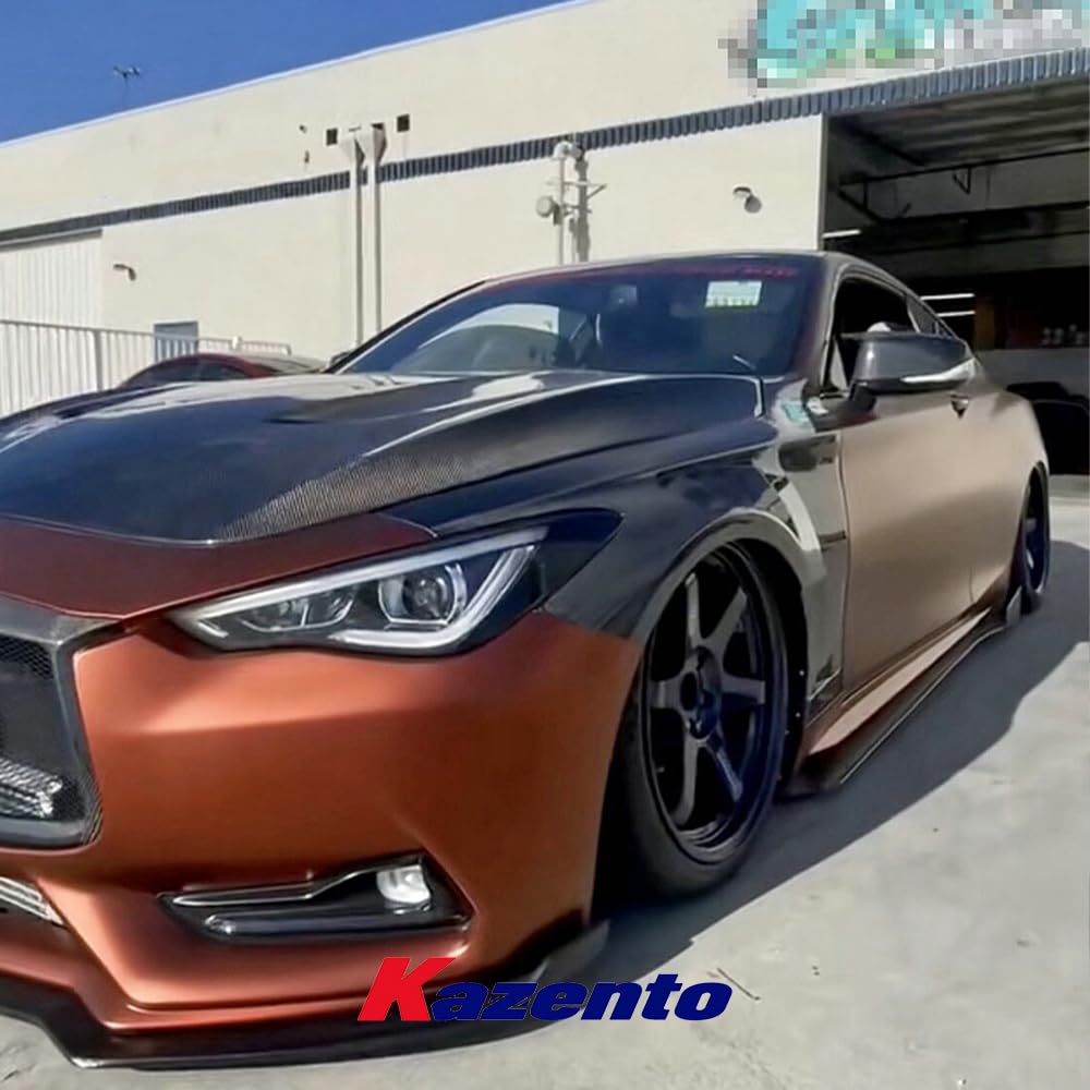 Kazento For Infiniti Q60 Cv37 17 Onwards Epa Type Front Vented Fender Carbon Fiber - Kazento Carbon Parts