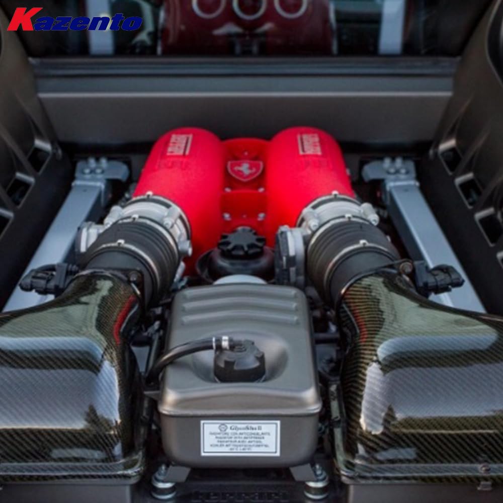 Kazento For Ferrari F430 430 05-09 1K Carbon Engine Bay Side Panel Replacement Pair - Kazento Carbon Parts