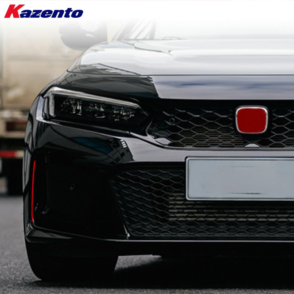 Kazento For Honda Civic Type R FL5 2023-24 ABS OE Style Front Bumper LED DRL (white) - Kazento Carbon Parts