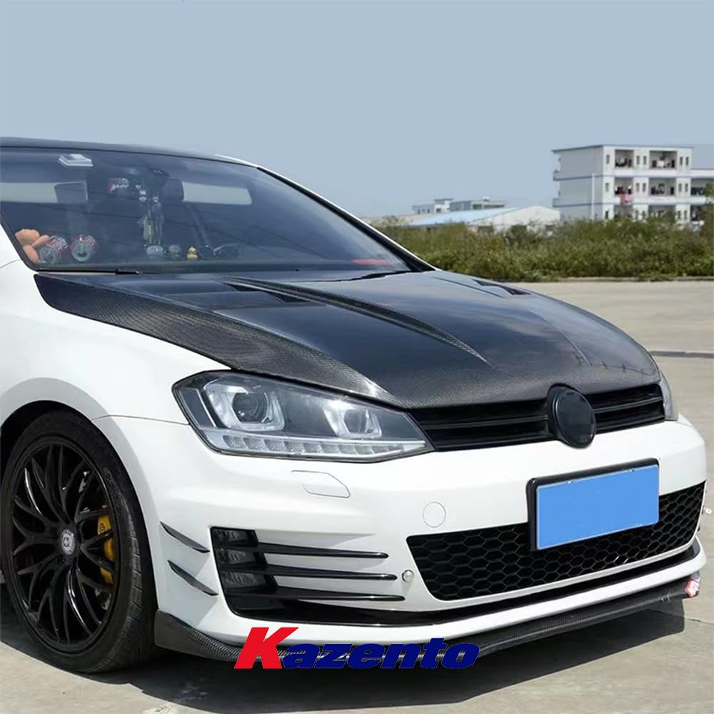Kazento USA Shipping For VW GOLF 7 7.5 R GTI AS Style Carbon Fiber Cooling Vented Front Hood Bonnet - Kazento Carbon Parts