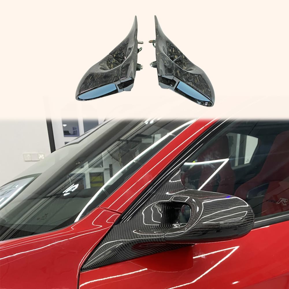 Kazento For Civic Fk7 Fk8 Type R For Honda Aero Mirror (Left Hand Drive Vehicle) Rearview Mirror Guard Covers Carbon Fiber Forged Looks - Kazento Carbon Parts