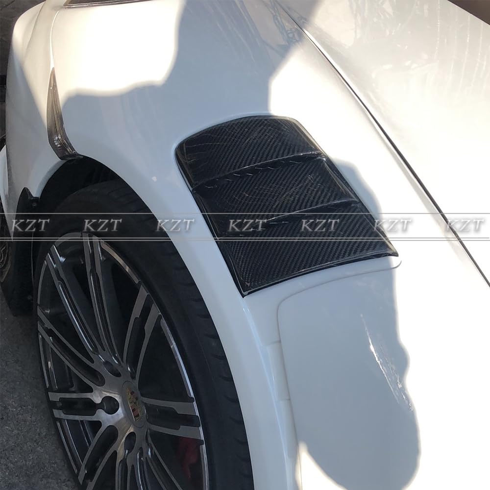 For Porsche 718 (16-23) Front Fender Vented Style Partial Carbon Fiber with Vents - Kazento Carbon Parts