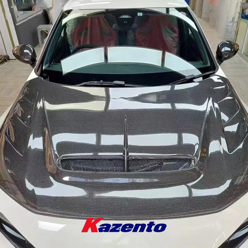 Kazento USA Shipping For Honda Civic FL5 Type R Carbon Fiber Vented Cooling Front Bumper Hood Bonnet - Kazento Carbon Parts