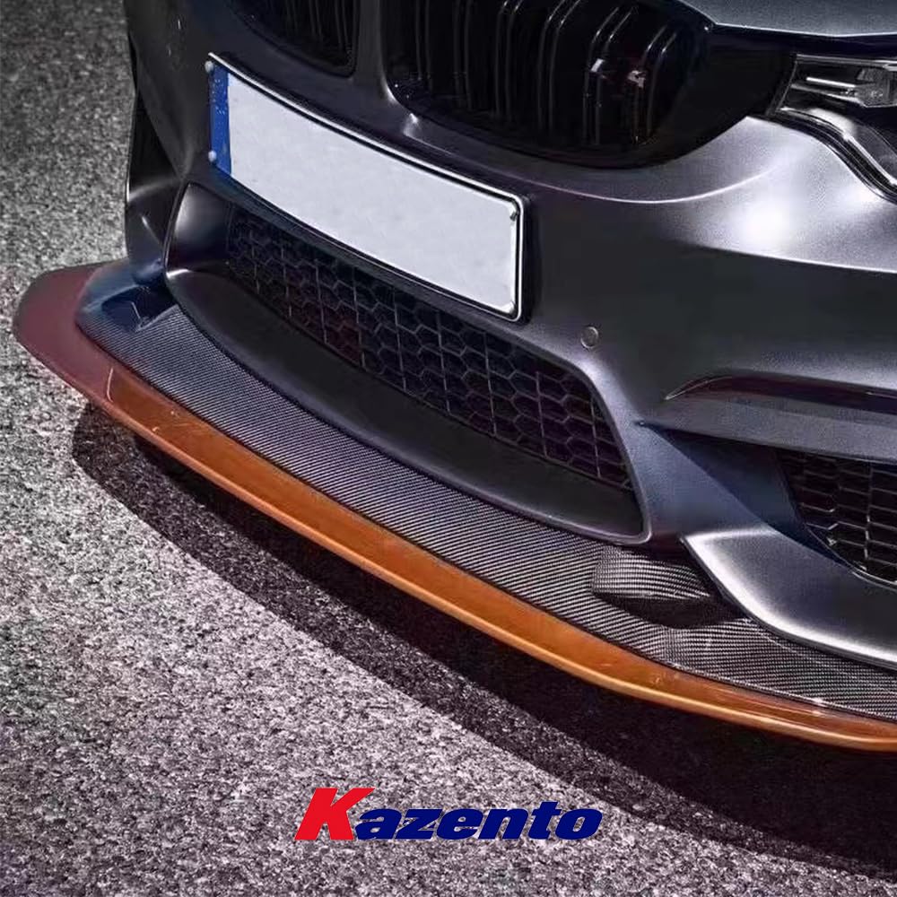 Kazento For BMW 2015-2020 Real F82 M4 Carbon Fiber Front Bumper Lip Splitters 2pcs - Kazento Carbon Parts
