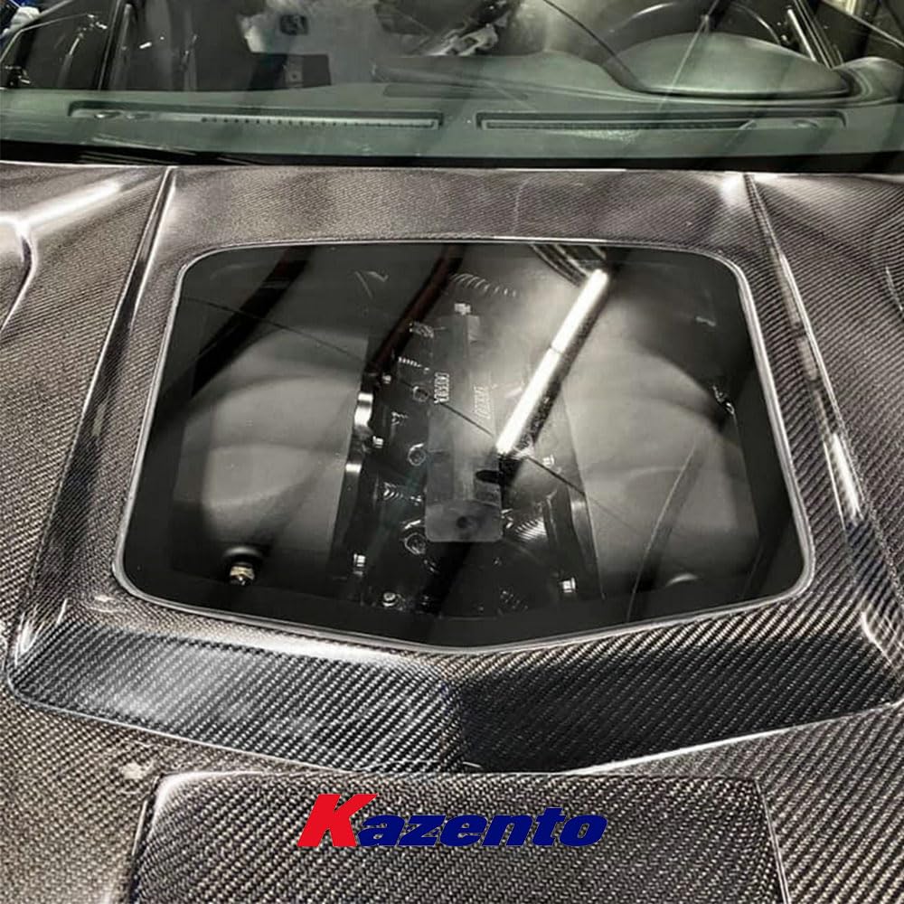 Kazento USA Shipping For Nissan GTR R35 CBA DBA CLR Style Vented Clear Glass Carbon Fiber Front Hood - Kazento Carbon Parts