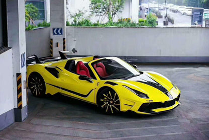 For Ferrari 488 GTB MSR Style Carbon + FRP Body Kits 35PCS FB/RB/FF/HD/KITS - Kazento Carbon Parts