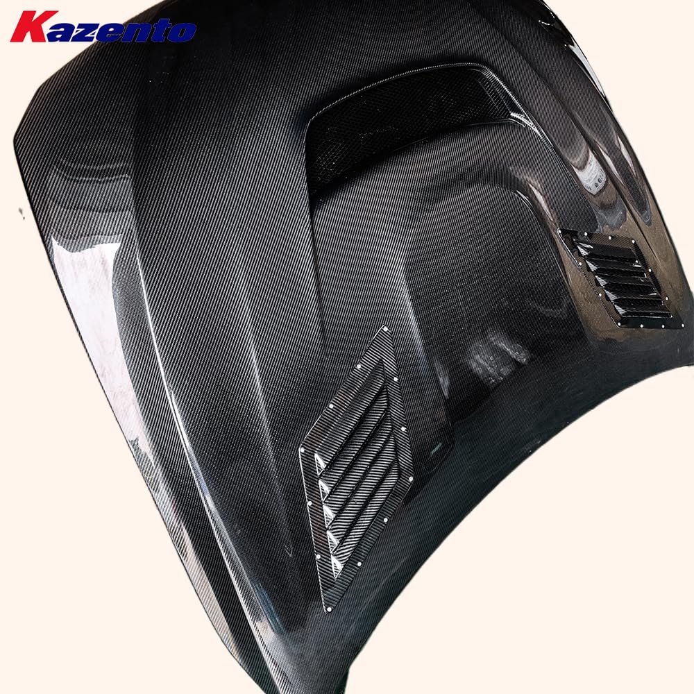 Kazento For BMW M4 F82 2015-20 WCD Style Vented Carbon Fiber Front Bumper Hood Bonnet - Kazento Carbon Parts