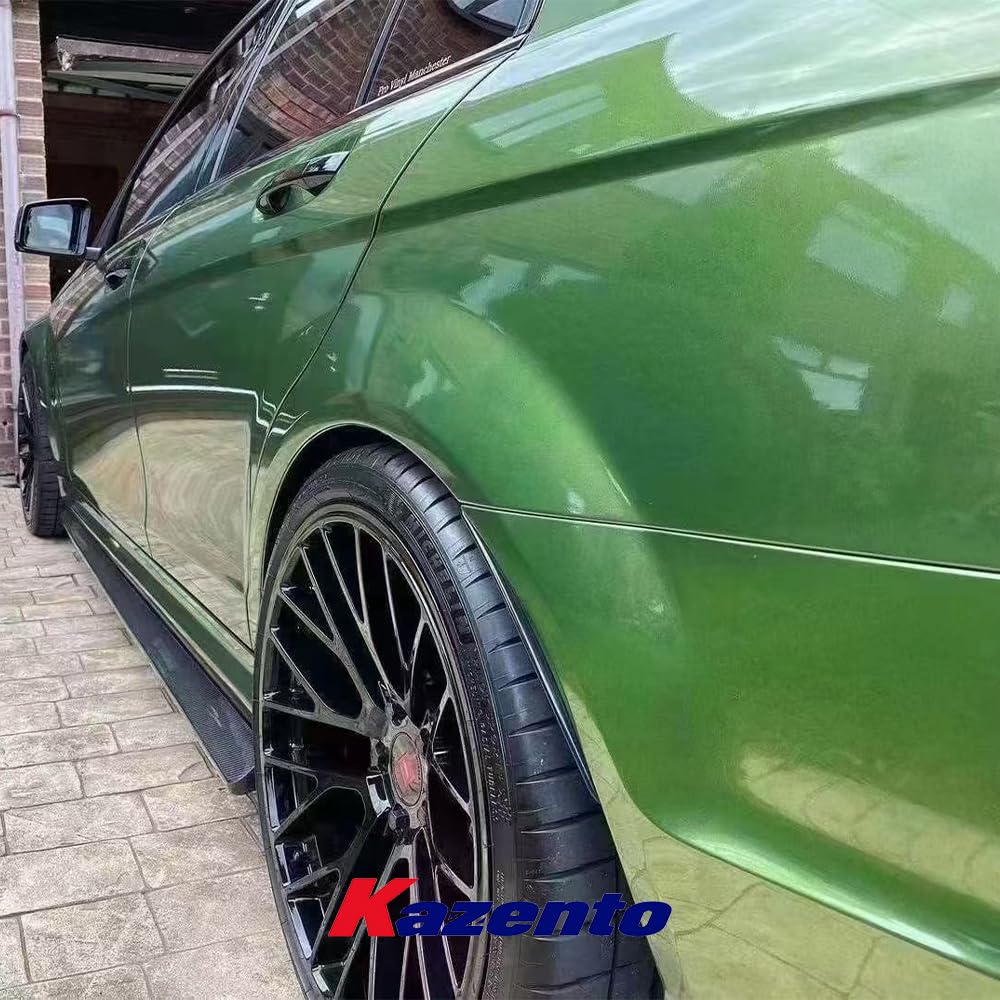 Kazento For Mercedes Benz W204 C63 2008-2014 Carbon Side Skirts Add On Extension Pair - Kazento Carbon Parts