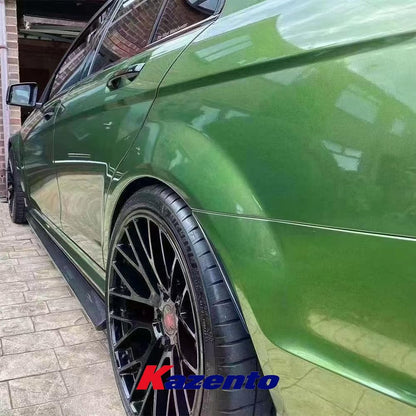 Kazento For Mercedes Benz W204 C63 2008-2014 Carbon Side Skirts Add On Extension Pair - Kazento Carbon Parts