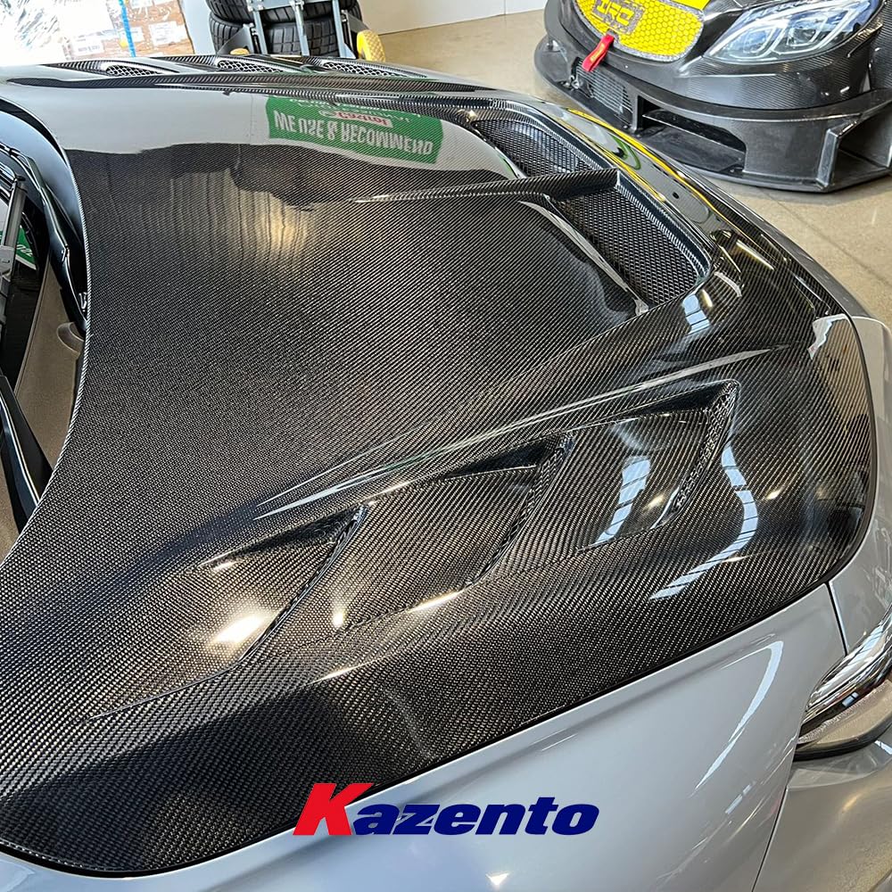 Kazento USA Shipping For Honda Civic FL5 Type R Carbon Fiber Vented Cooling Front Bumper Hood Bonnet - Kazento Carbon Parts