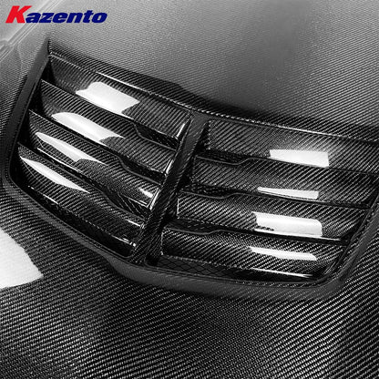 Kazento For Chevrolet Camaro 2016-22 KZ Style Vented Carbon Fiber Front Hood Bonnet - Kazento Carbon Parts