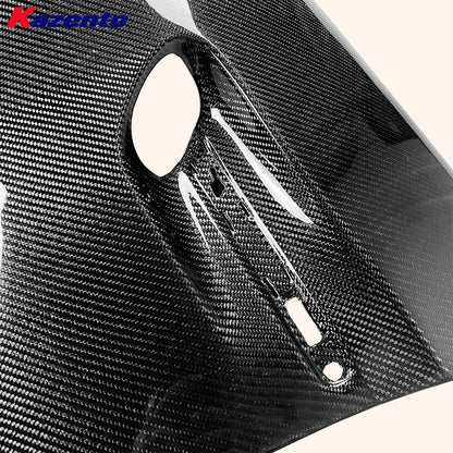 Kazento For BMW E92 Real M3 OE Style Front Bumper Hood Fender Pair Carbon Fiber - Kazento Carbon Parts
