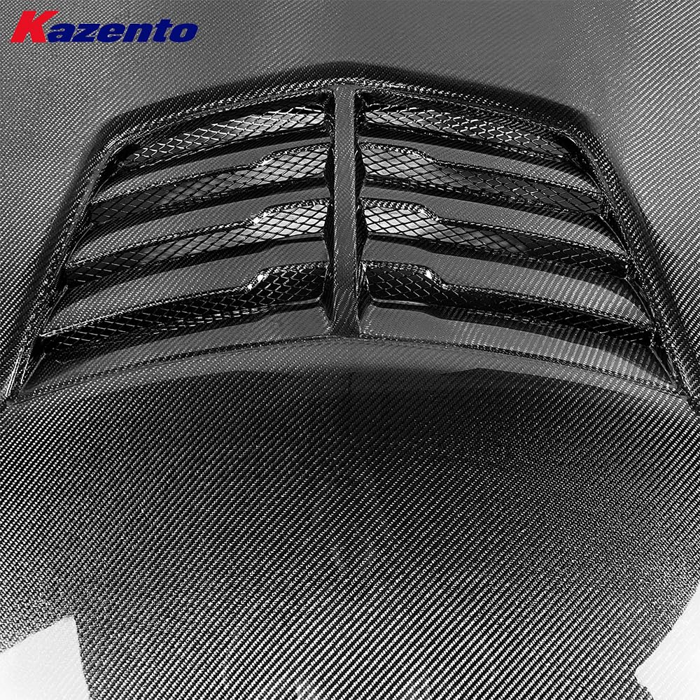Kazento For Chevrolet Camaro 2016-22 KZ Style Vented Carbon Fiber Front Hood Bonnet - Kazento Carbon Parts