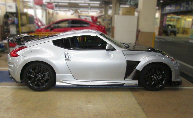 For 09 Onwards For Nissan 370Z Z34 Vrs Style Front Fender With Front Bumper Extension Carbon Fiber - Kazento Carbon Parts