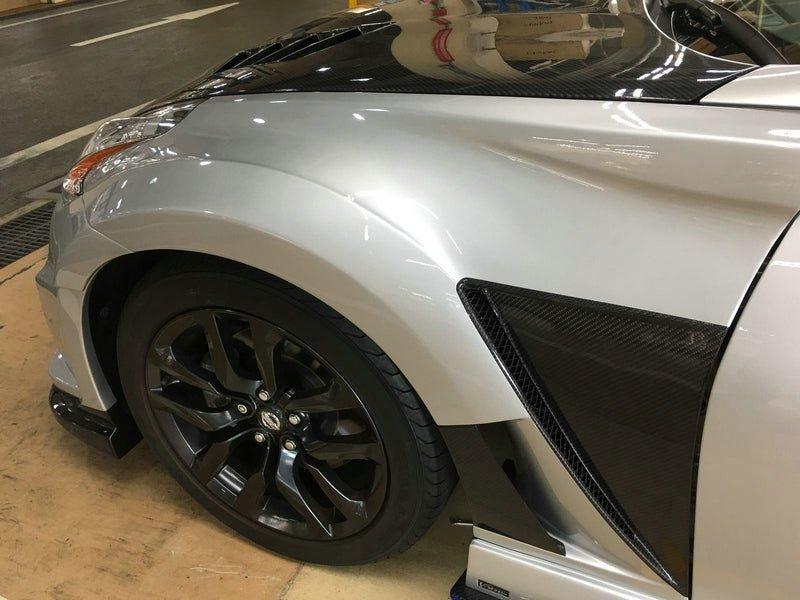 For 09 Onwards For Nissan 370Z Z34 Vrs Style Front Fender With Front Bumper Extension Carbon Fiber - Kazento Carbon Parts
